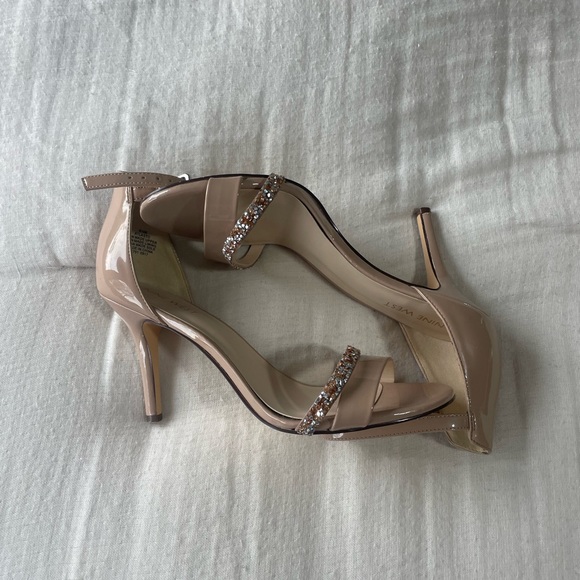Nine West Shoes - Nude Sparkle Strap Heels